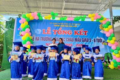 LỄ TỔNG KẾT NĂM HỌC 2025-2026 VÀ LỄ RA TRƯỜNG CHO MẪU GIÁO 5-6 TUỔI TRƯỜNG MẦM  SƠN LONG